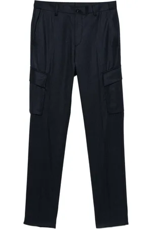 corneliani Homme, Pantalons, Bleu, Taille: L Pantalon Cargo en Laine avec Poches