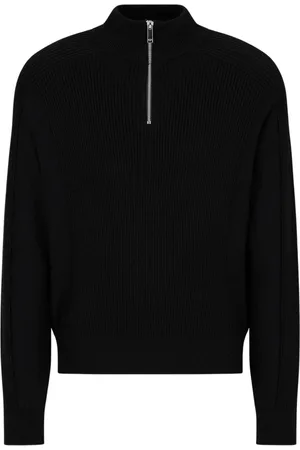 Armani Exchange Homme, Pulls, Noir, Taille: S Pull Noir à Fermeture Éclair en Laine