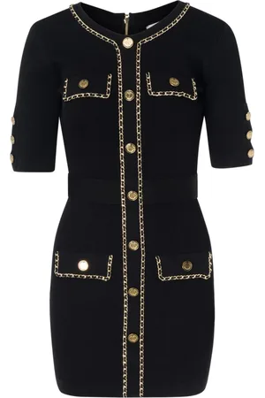 Elisabetta Franchi Femme, Robes, Noir, Taille: 36 FR Robe en Maille Noire