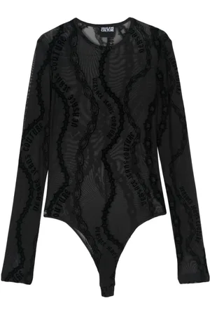 VERSACE Femme, Tops, Noir, Taille: 38 FR Topwear Noir pour Femmes Aw24