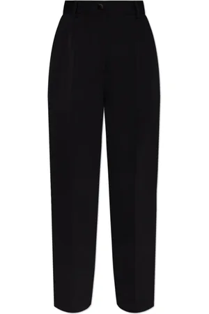 Dolce & Gabbana Femme, Pantalons, Noir, Taille: 36 FR Pantalon plissé en laine