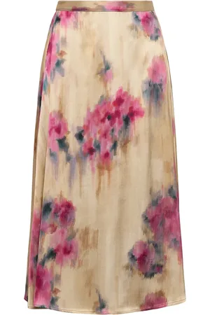 Maliparmi Femme, Jupes, Multicolore, Taille: 38 FR Jupe Bouquet Soyeux