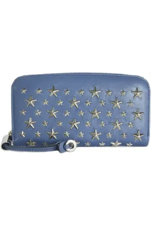 Jimmy Choo Femme, Pre-owned, Bleu, Taille: ONE Size Pre-owned Cuir petite-maroquinerie