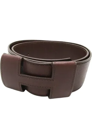 Hermès Homme, Pre-owned, Brun, Taille: ONE Size Pre-owned Cuir ceintures