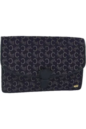 Céline Femme, Pre-owned, Bleu, Taille: ONE Size Pre-owned Toile pochettes-minaudieres
