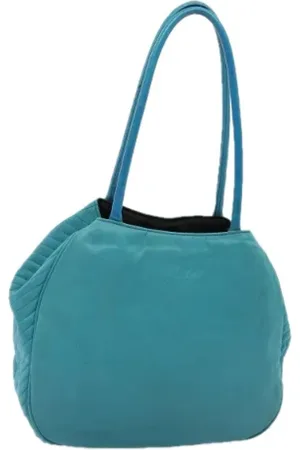 Saint Laurent Femme, Pre-owned, Bleu, Taille: ONE Size Pre-owned Nylon sacs-main