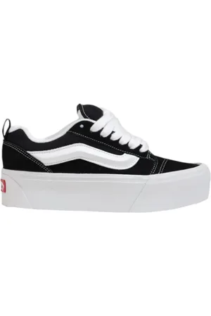 Vans Femme, Chaussures, Noir, Taille: 37 EU Baskets en Cuir Noir à Lacets