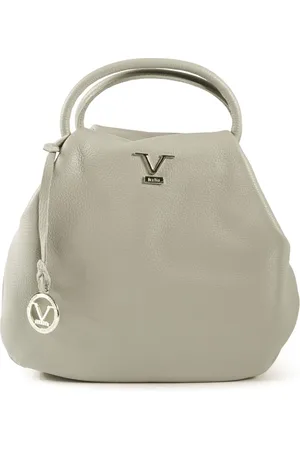 19V69 Italia Femme, Sacs, Gris, Taille: ONE Size Sac à Main en Cuir Italien - Style Poudré