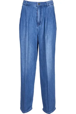 Michael Kors Femme, Jeans, Bleu, Taille: 36 FR Jean Denim Bleu avec Large Plis