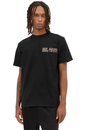 Space Available Homme, Tops, Noir, Taille: S T-shirt en Coton Imprimé Graphique