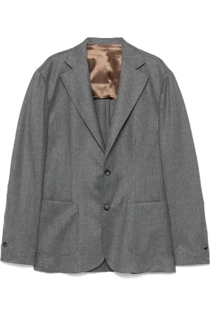 BARBA Homme, Vestes, Gris, Taille: L Blazer en Laine Italienne