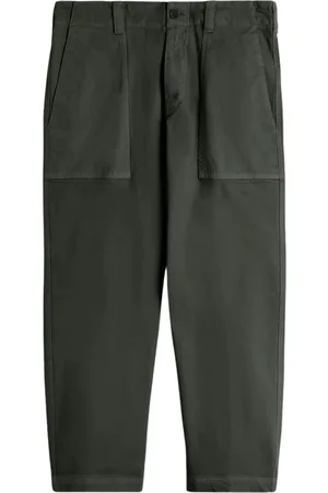 Aspesi Femme, Pantalons, Vert, Taille: 36 FR Pantalon Cropped en Gabardine