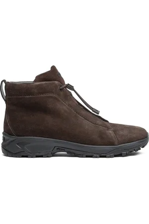 Ermenegildo Zegna Homme, Chaussures, Brun, Taille: 42 EU Bottes Cheville en Daim Marron Vetta
