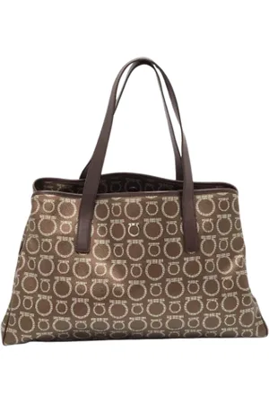 Salvatore Ferragamo Femme, Pre-owned, Brun, Taille: ONE Size Pre-owned Cuir cabas