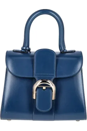 DELVAUX Femme, Pre-owned, Bleu, Taille: ONE Size Pre-owned Cuir cabas