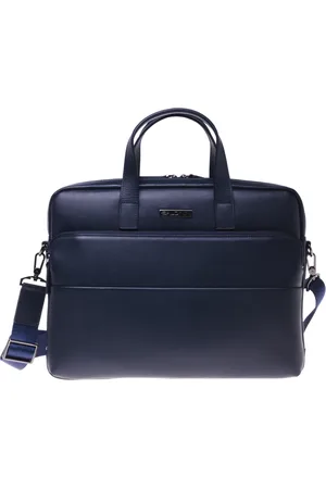 BALDININI Homme, Sacs, Bleu, Taille: ONE Size Professional bag in leather and nylon