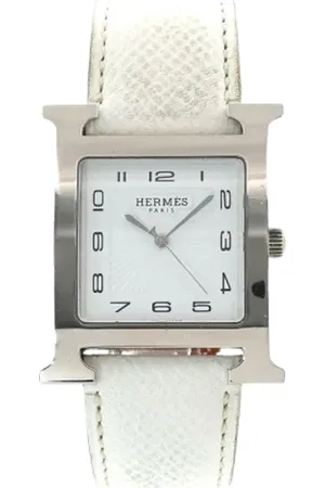 Hermès Homme, Pre-owned, Blanc, Taille: ONE Size Pre-owned Acier inoxydable montres