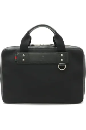Gucci Femme, Pre-owned, Noir, Taille: ONE Size Pre-owned Toile sacoches-mallettes