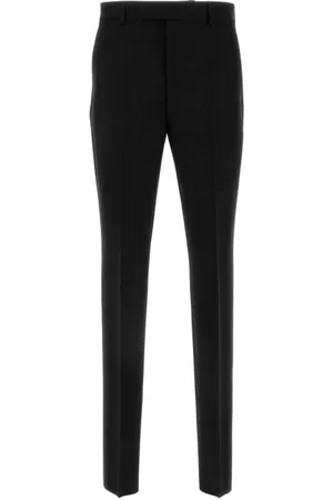 VERSACE Homme, Pantalons, Noir, Taille: M Pantalon noir en mélange de laine élégant