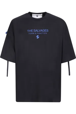 THE SALVAGES Homme, Tops, Noir, Taille: ONE Size T-shirt D-Ring avec Logo Imprimé