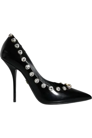 Dolce & Gabbana Femme, Chaussures, Noir, Taille: 40 EU Escarpins à talons hauts ornés de cristaux