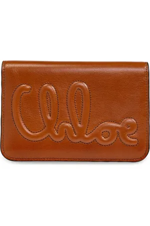 Chloé Femme, Accessoires, Brun, Taille: ONE Size Portefeuille en cuir