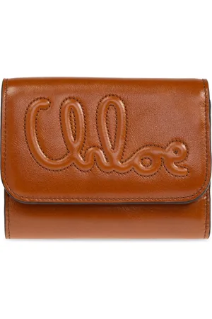 Chloé Femme, Accessoires, Brun, Taille: ONE Size Portefeuille en cuir