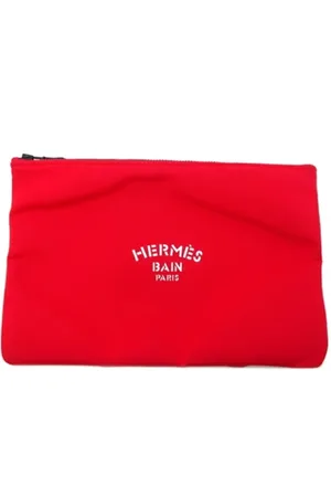 Hermès Femme, Pre-owned, Rouge, Taille: ONE Size Pre-owned Coton trousses-de-toilette