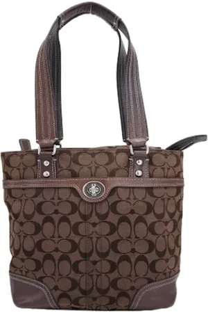 Coach Femme, Pre-owned, Brun, Taille: ONE Size Pre-owned Coated canvas sacs-ports-paule