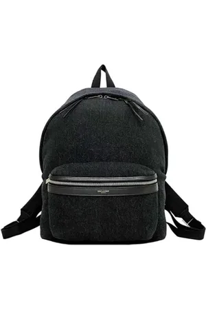 Saint Laurent Femme, Pre-owned, Noir, Taille: ONE Size Pre-owned Toile sacs-dos