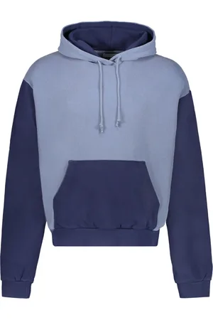 JOHN ELLIOTT Homme, Sweatshirts et sweats à capuche, Bleu, Taille: L Sweat à capuche côtelé avec inserts contrastants