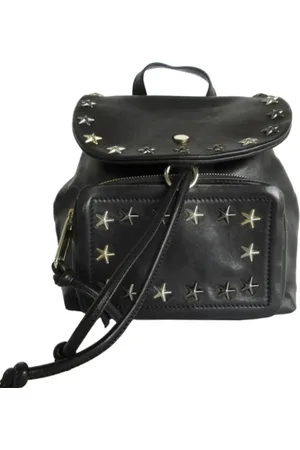 Jimmy Choo Femme, Pre-owned, Noir, Taille: ONE Size Pre-owned Cuir sacs-dos