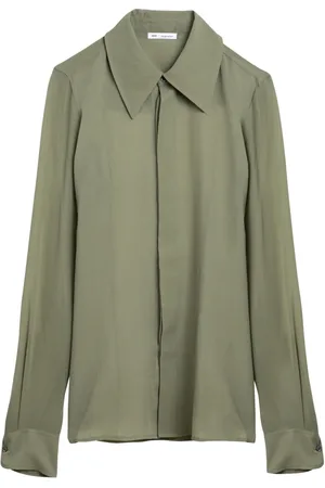 Ami Femme, Blouses et Chemises, Vert, Taille: 36 FR Chemise à manches longues