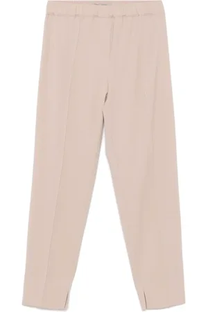 D.EXTERIOR Femme, Pantalons, Brun, Taille: 40 FR Pantalon marron en mélange de laine avec taille élastique