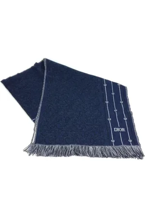 Dior Femme, Pre-owned, Bleu, Taille: ONE Size Pre-owned Laine foulards