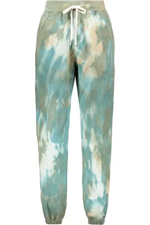 JOHN ELLIOTT Homme, Pantalons, Vert, Taille: M Pantalon de survêtement en coton Tie-Dye