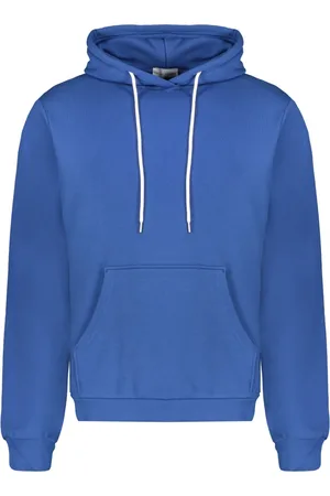 JOHN ELLIOTT Homme, Sweatshirts et sweats à capuche, Bleu, Taille: S Sweat à Capuche Côtelé