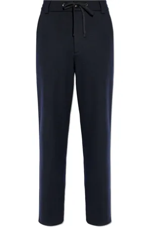 Moncler Homme, Pantalons, Bleu, Taille: XL Pantalon en Laine
