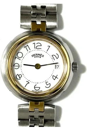 Hermès Femme, Pre-owned, Blanc, Taille: ONE Size Pre-owned Acier inoxydable montres