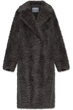 Stand Studio Femme, Vestes, Gris, Taille: 40 FR Faux fur coat Nicole