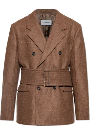 Salvatore Ferragamo Homme, Manteaux, Brun, Taille: M Manteau en laine