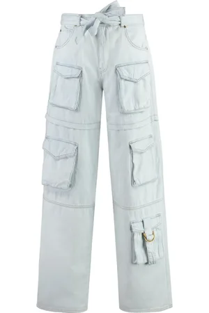 Pinko Femme, Jeans, Bleu, Taille: W26 Cargo Jeans avec Poches à Rabat et Ceinture