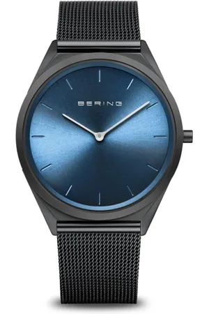Bering Unisex, Accessoires, Noir, Taille: ONE Size Montre unisexe Ultra Slim 39 mm Bracelet en maille Noir 17039-227