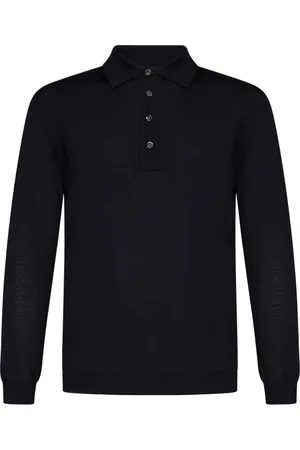 LOW BRAND Homme, Tops, Bleu, Taille: L Polo en Laine Mérinos Bleu