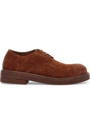 MARSÈLL Femme, Chaussures, Brun, Taille: 40 EU Chunky Toe Chaussures Derby en Daim