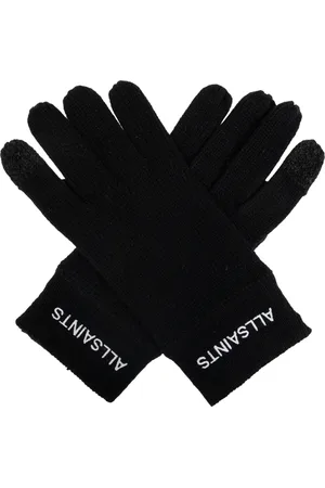 AllSaints Femme, Accessoires, Noir, Taille: ONE Size Gants avec logo