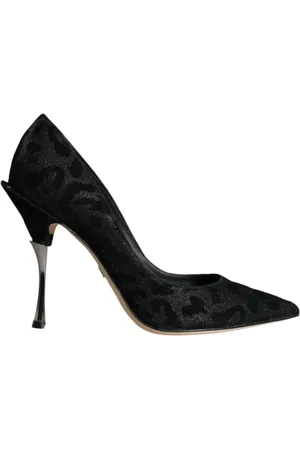 Dolce & Gabbana Femme, Chaussures, Noir, Taille: 37 EU Leopard Lurex High Heel Escarpins