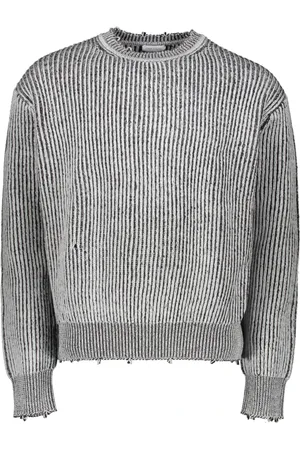 JOHN ELLIOTT Homme, Pulls, Gris, Taille: M Pull en laine avec bords usés