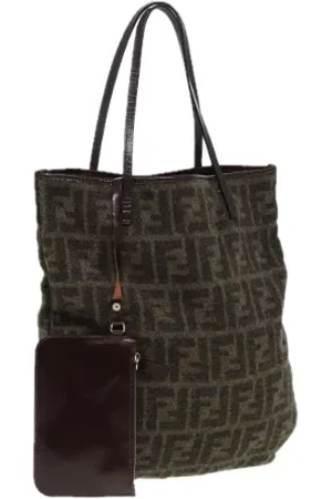 Fendi Femme, Pre-owned, Brun, Taille: ONE Size Pre-owned Laine cabas