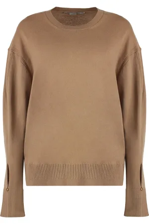 Stella McCartney Femme, Pulls, Brun, Taille: 38 FR Pull en laine côtelée